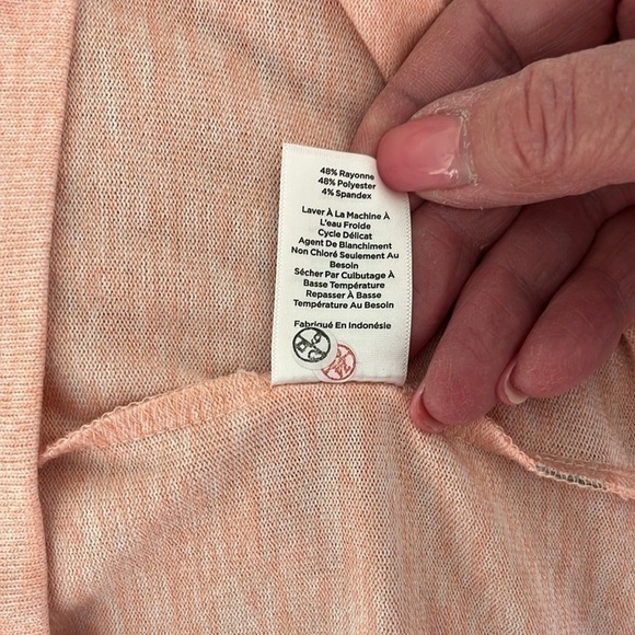 T by Talbots Women’s Light Coral Tee Size Large NWOT - Picture 8 of 9